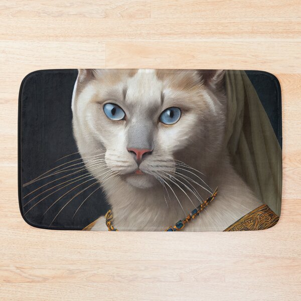 Item preview, Burmilla Queen Cat Breed Portrait Royal Renaissance Animal Painting designed and sold by Nalaxation.