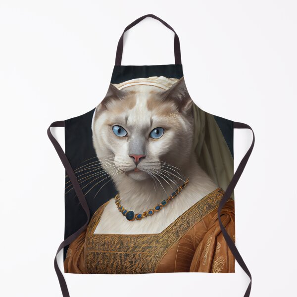 Item preview, Burmilla Queen Cat Breed Portrait Royal Renaissance Animal Painting designed and sold by Nalaxation.