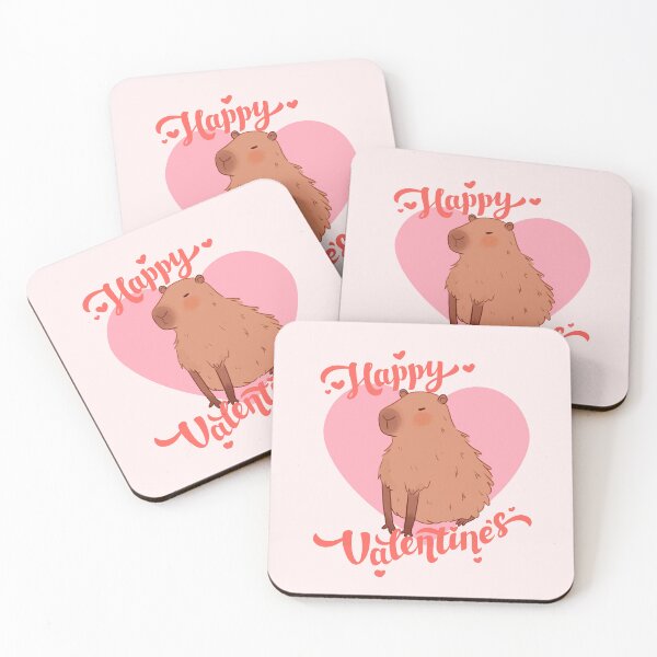 Item preview, Happy Valentines Day for capybara lovers  designed and sold by Yarafantasyart.