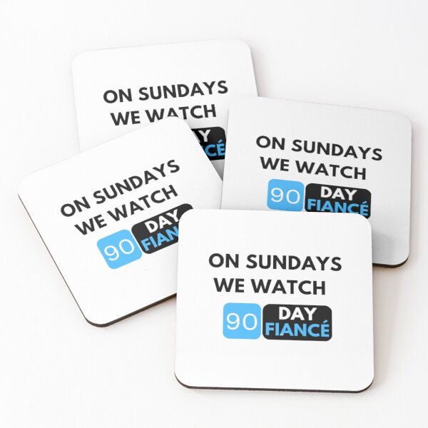 Item preview, Funny On Sundays We Watch 90 Day Fiance | Light Background designed and sold by embaarc.