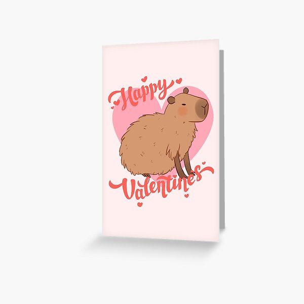 Item preview, Happy Valentines Day for capybara lovers  designed and sold by Yarafantasyart.