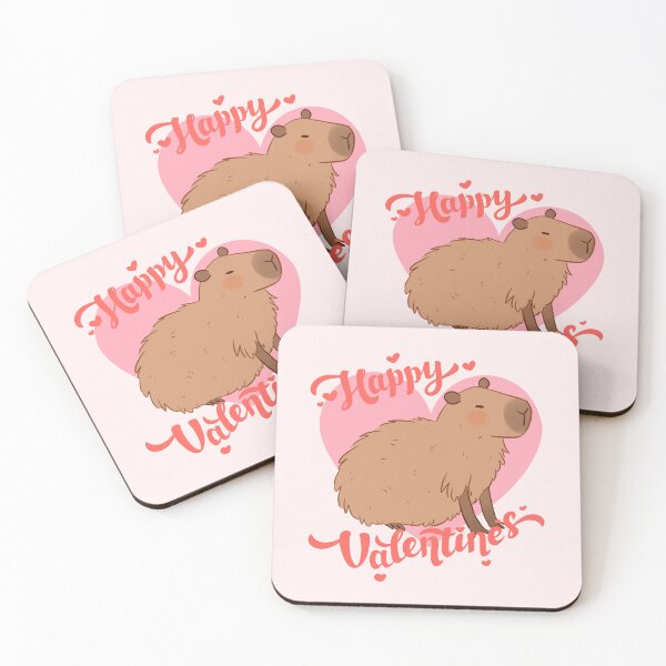 Item preview, Happy Valentines Day for capybara lovers  designed and sold by Yarafantasyart.