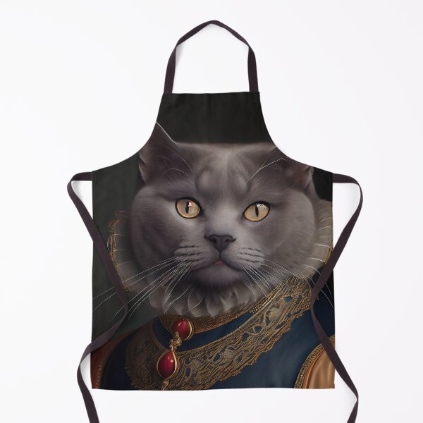 Item preview, Chartreux Cat Breed Portrait Royal Renaissance Animal Painting designed and sold by Nalaxation.