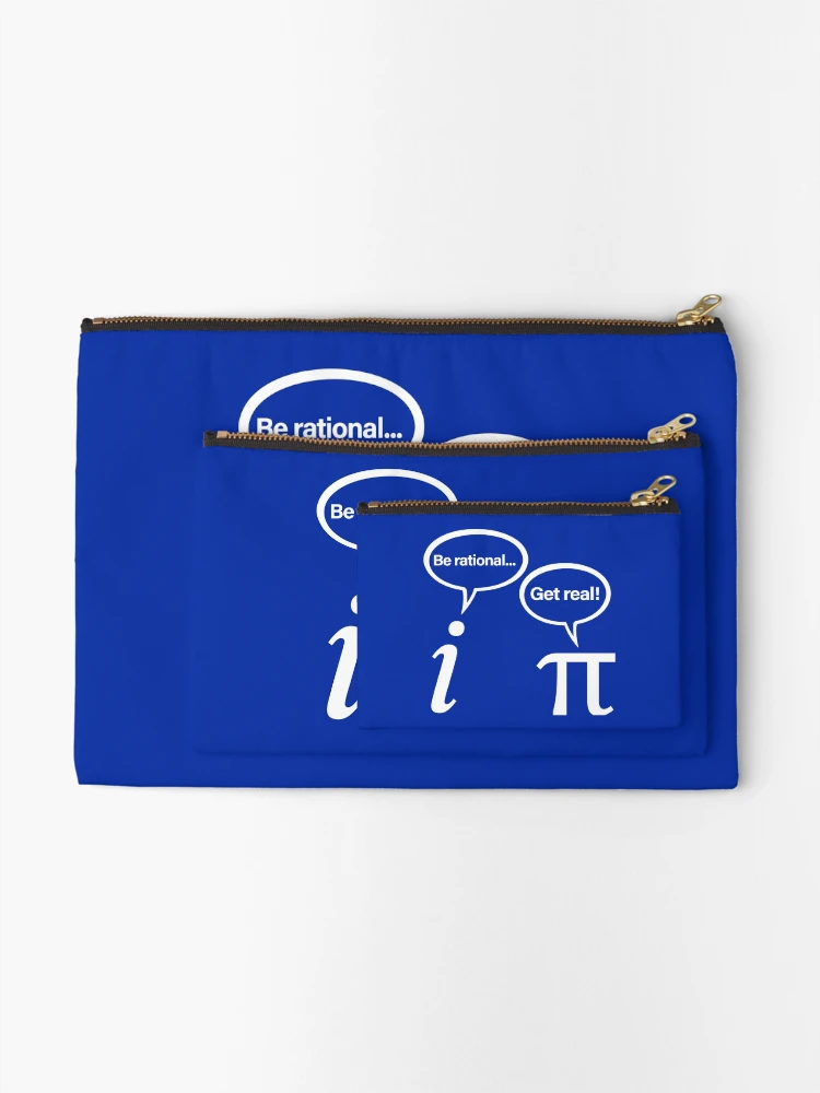 Thumbnail 2 of 4, Zipper Pouch, Be Rational Get Real Imaginary Math Pi designed and sold by ScienceCorner.
