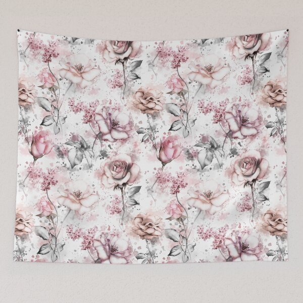 Item preview, Elegant Pink and Purple Floral Botanical Artwork designed and sold by mysticblvd.