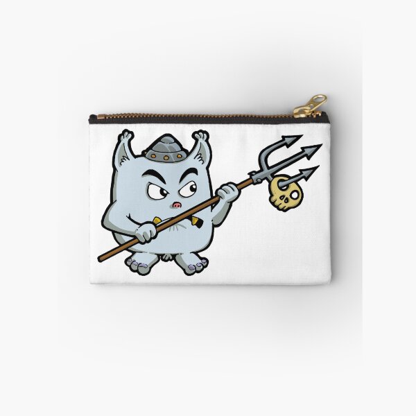 Item preview, Little gray monster with a trident and a skull designed and sold by Guillaume Desbiolles.