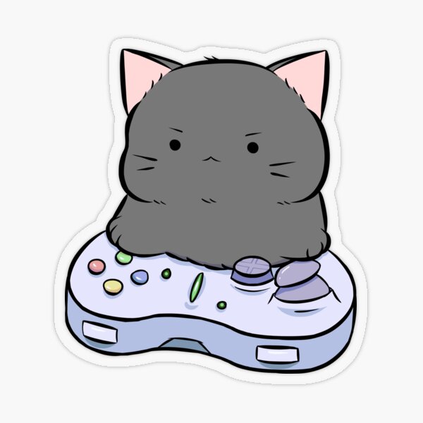 Gray Scaredy Cat  Sticker for Sale by enjilime