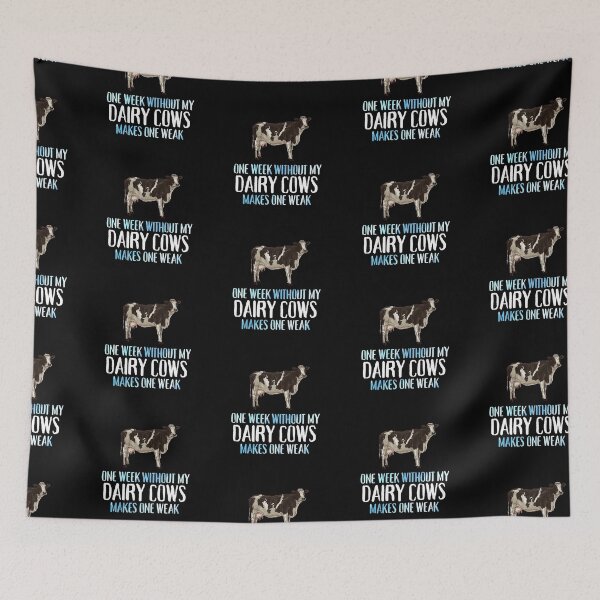 Item preview, Blue Dairy Cow farmer jokes and funny sayings designed and sold by FarmsteadAcers.