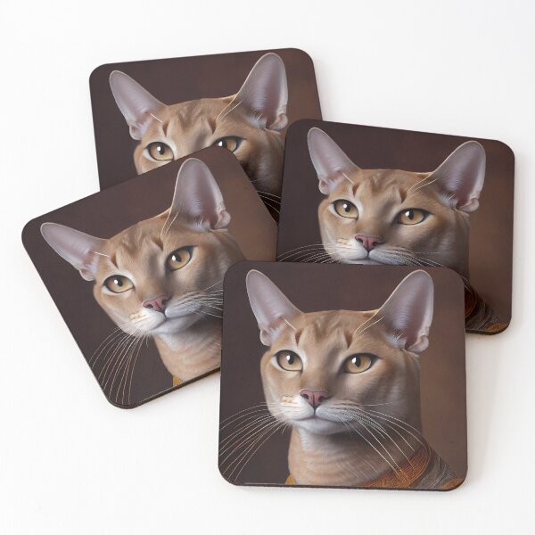 Item preview, Chausie Queen Cat Breed Portrait Royal Renaissance Animal Painting designed and sold by Nalaxation.