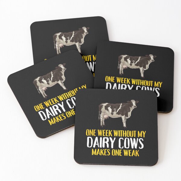 Item preview, Yellow Dairy Cow farmer jokes and funny sayings designed and sold by FarmsteadAcers.