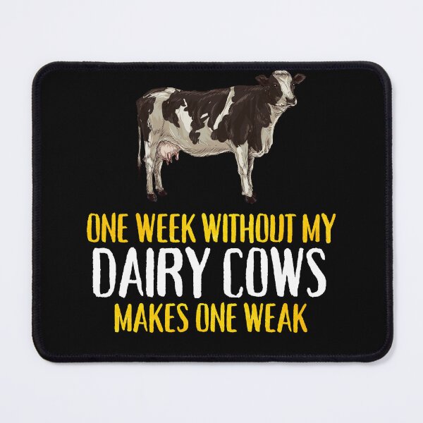 Item preview, Yellow Dairy Cow farmer jokes and funny sayings designed and sold by FarmsteadAcers.