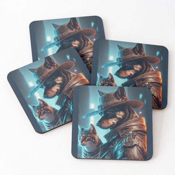 Item preview, Cyberpunk Style Dog & Cat designed and sold by Dandy-Daddy.