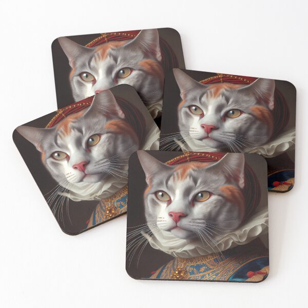 Item preview, Colorpoint Shorthair Cat Breed Portrait Royal Renaissance Animal Painting designed and sold by Nalaxation.