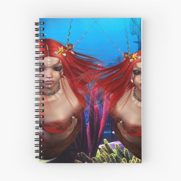 Item preview, Tribal Fire Mermaid Twins designed and sold by Junior's Digital Designs.