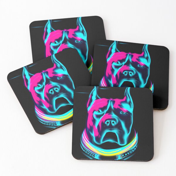 Item preview, Abstract - Neon - Cyberpunk - Pitbull - Art Design designed and sold by TheHappyK.