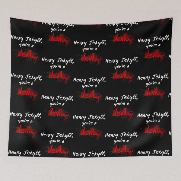 Item preview, Henry Jekyll youre a devil.... (White on Black) designed and sold by ShopMegaFind.