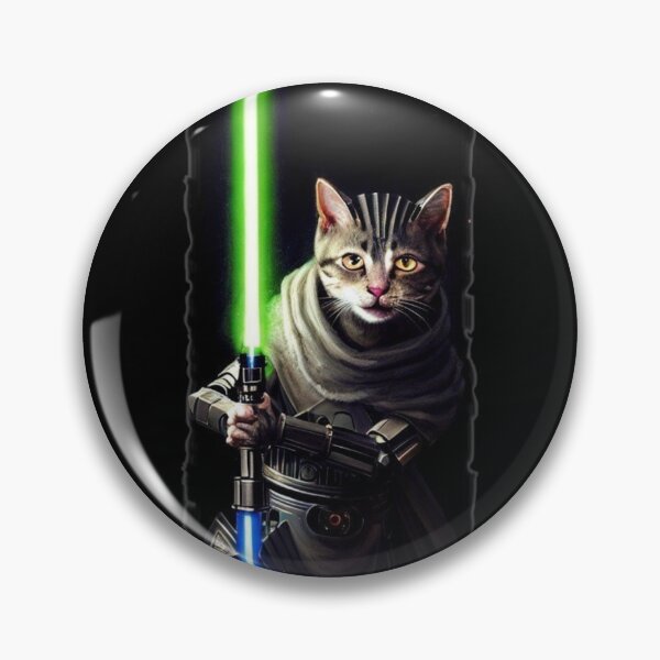 Item preview, Fun Cat Print ~ Fantasy Cat ~ Sci-fi Cat ~ Cats with Lightsabers  designed and sold by C0d3man25.