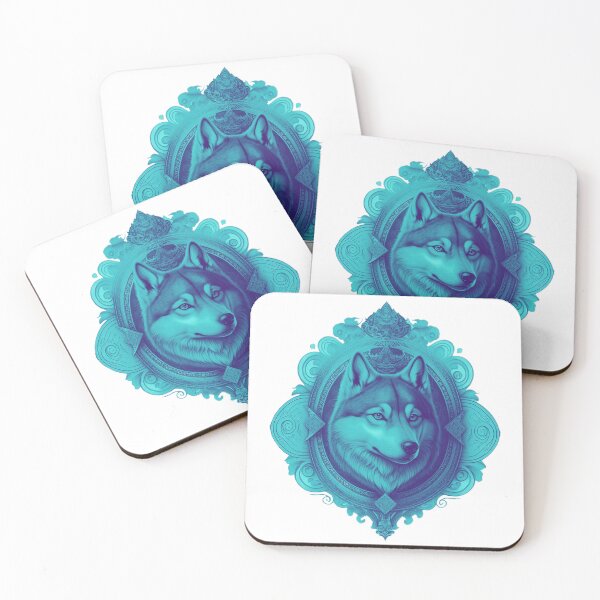 Item preview, Husky crest, blue, ice cold look designed and sold by ecifitra.
