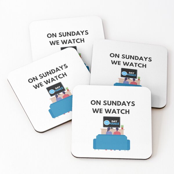 Item preview, Quote On Sundays We Watch 90 Day Fiance | Light Background designed and sold by embaarc.