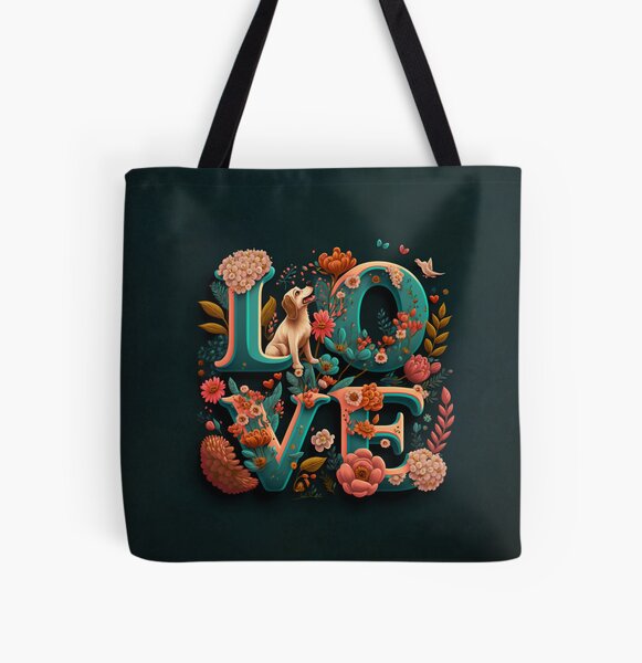 LOVE All Over Print Tote Bag