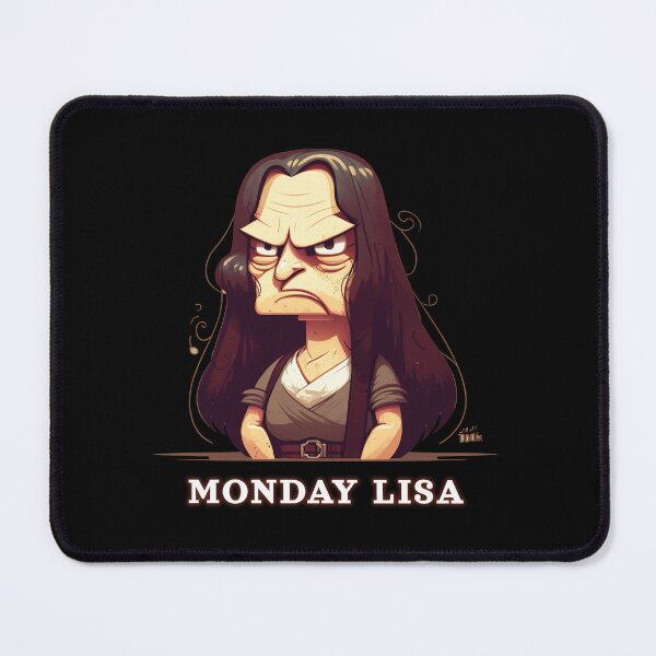 Item preview, Monday Lisa - Grumpy Mona Lisa illustration designed and sold by MeditationMind.