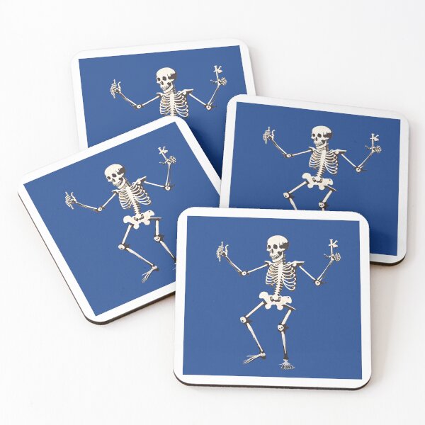 Item preview, Banksy Dancing Skeleton Rigor Mortis Blue designed and sold by DataDude.