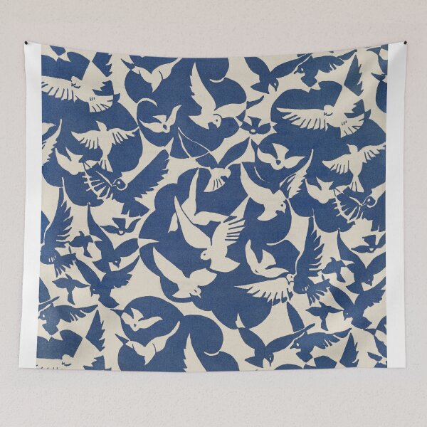 Item preview, Vintage Pigeons in White and Blue Pattern designed and sold by Pretty  Pixel.