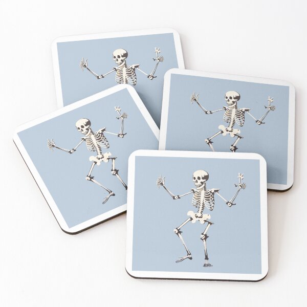 Item preview, Banksy Dancing Skeleton Rigor Mortis Silver designed and sold by DataDude.