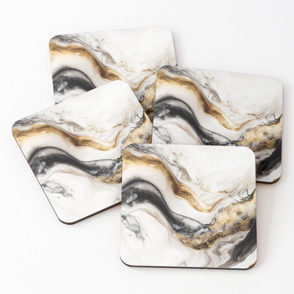 Item preview, Abstract Black and Gold Marble designed and sold by venella.