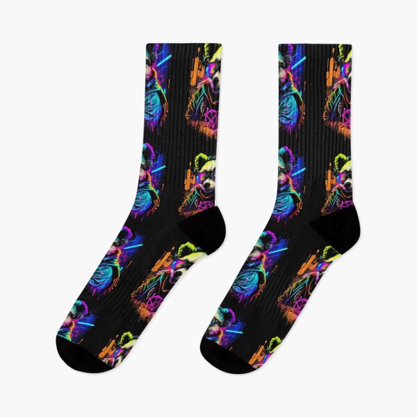 Item preview, Cool Psychedelic Pandabear With Sun Glasses (Painting Art) designed and sold by The-Fox-Hole.