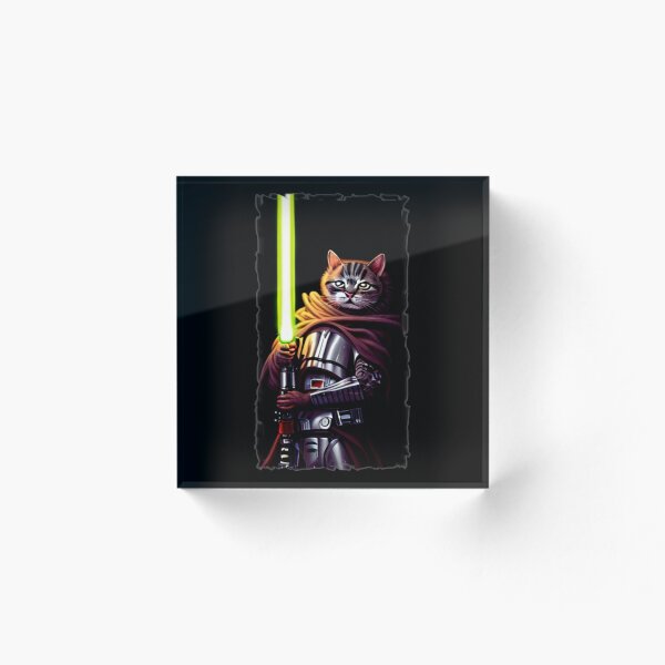 Item preview, Fun Cat Print ~ Fantasy Cat ~ Sci-fi Cat ~ Cats with Lightsabers  designed and sold by C0d3man25.