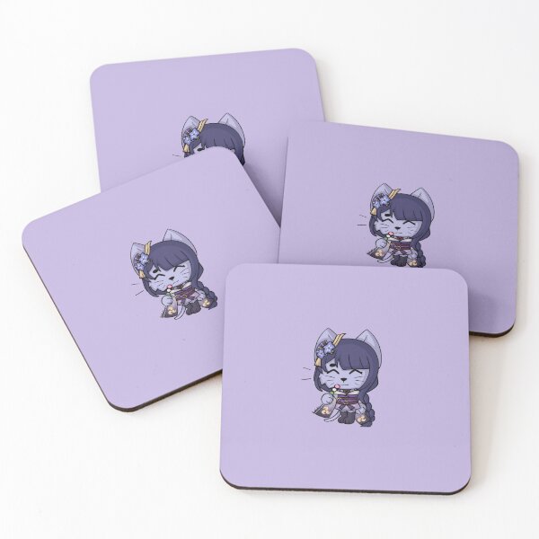 Item preview, Genshin impact Raiden Shogun Ei ilustraciones lindas del lobo chibi designed and sold by Kotokoxii.