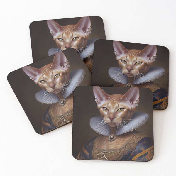 Item preview, Havana Brown Cat Breed Portrait Royal Renaissance Animal Painting designed and sold by Nalaxation.
