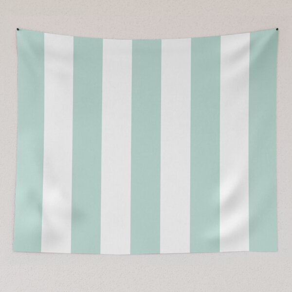 Item preview, Medium MINT GREEN and WHITE VERTICAL STRIPES designed and sold by RachelMacht.