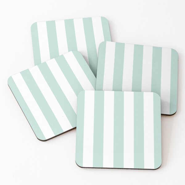 Item preview, Medium MINT GREEN and WHITE VERTICAL STRIPES designed and sold by RachelMacht.