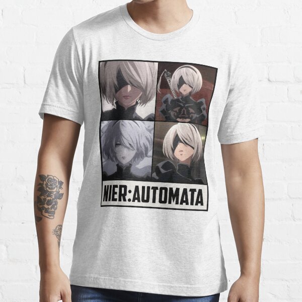 MOE 2B NieR Automata Anime T-Shirt Printing Men Tops, Milk Protein