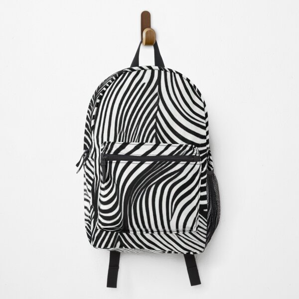 Item preview, Cool Modern Abstract Art Op Art - Black and White Wavy Lines designed and sold by CattlettArt.