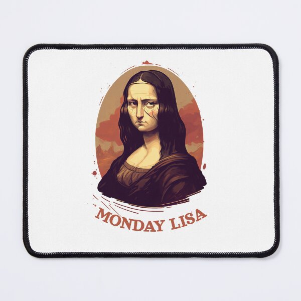 Item preview,  Grumpy Monday Lisa illustration designed and sold by MeditationMind.