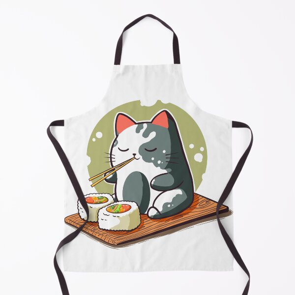 Item preview, Cute kitten loves sushi 2 designed and sold by taggink.