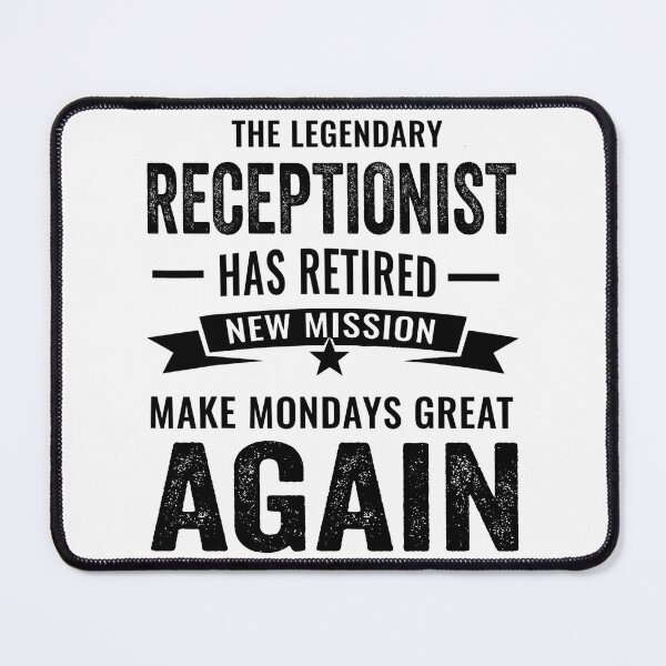 Item preview, Legendary Receptionist Retirement, perfect Receptionist retirement gift idea designed and sold by Dogs Geeky⭐⭐⭐⭐⭐.