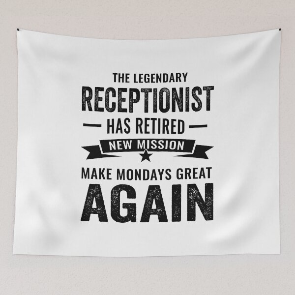Item preview, Legendary Receptionist Retirement, perfect Receptionist retirement gift idea designed and sold by Dogs Geeky⭐⭐⭐⭐⭐.