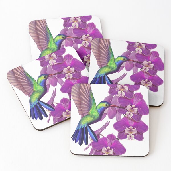 Item preview, Hummingbird drinking from an orchid designed and sold by ElPerezosoCo.