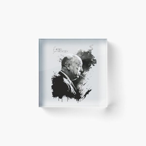 Item preview, Alfred Hitchcock drawing black and white designed and sold by MeowStore21.