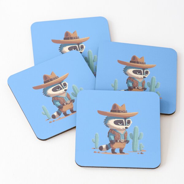 Item preview, Cute Raccoon Cowboy(Transparent) designed and sold by pastelcountrytx.