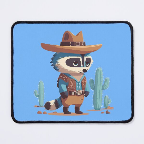 Item preview, Cute Raccoon Cowboy(Transparent) designed and sold by pastelcountrytx.
