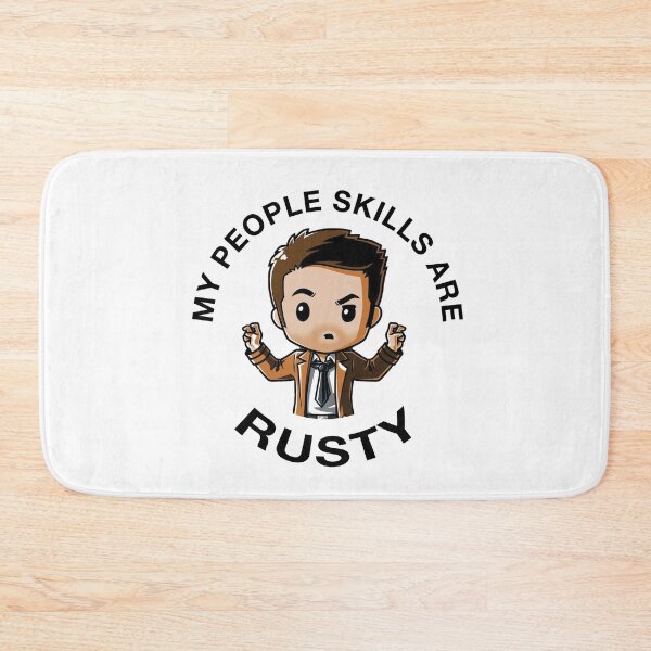 Item preview, My People Skills Are Rusty Funny Cartoon Supernatural Quote by Cas Castiel designed and sold by andrei49387.