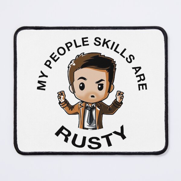Item preview, My People Skills Are Rusty Funny Cartoon Supernatural Quote by Cas Castiel designed and sold by andrei49387.