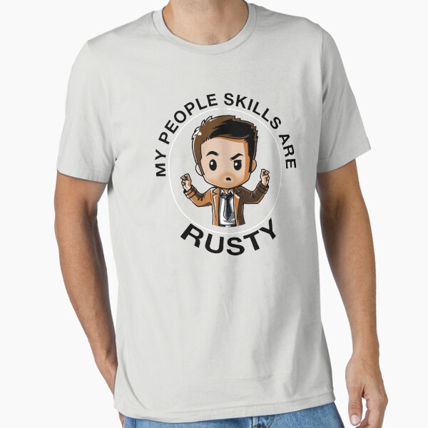 Item preview, My People Skills Are Rusty Funny Cartoon Supernatural Quote by Cas Castiel designed and sold by andrei49387.