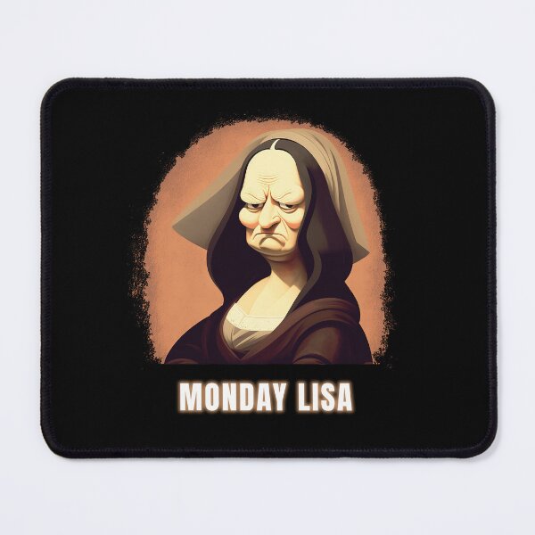 Item preview, Grumpy Monday Lisa portrait in 3d style designed and sold by MeditationMind.