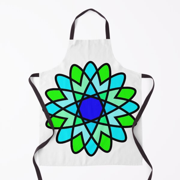 Artikelvorschau, Grünes u. blaues Sonnenblumen-Atom - Atom-Blume entworfen und verkauft von ArtsoftheHeart.